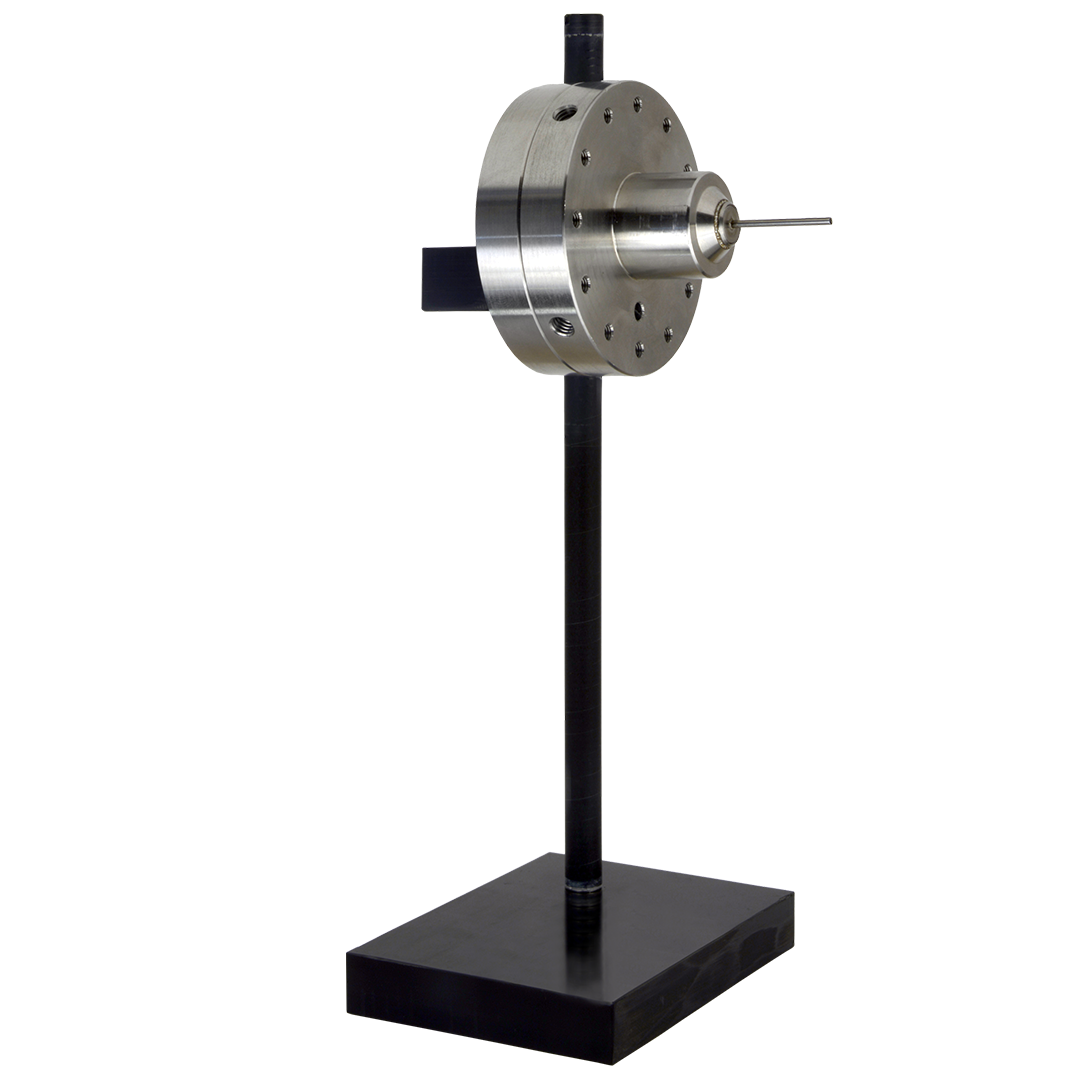 Coaxial needles with dielectric support and Luer F connectors