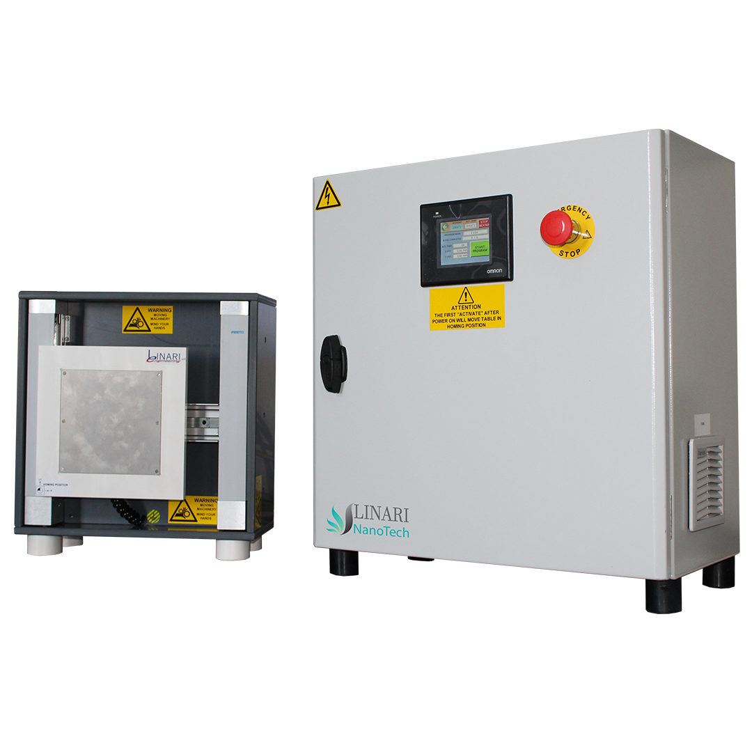 High Voltage Generator and Electrospinning system to obtain extra precise fibers- XY table to set up the needle mouvement