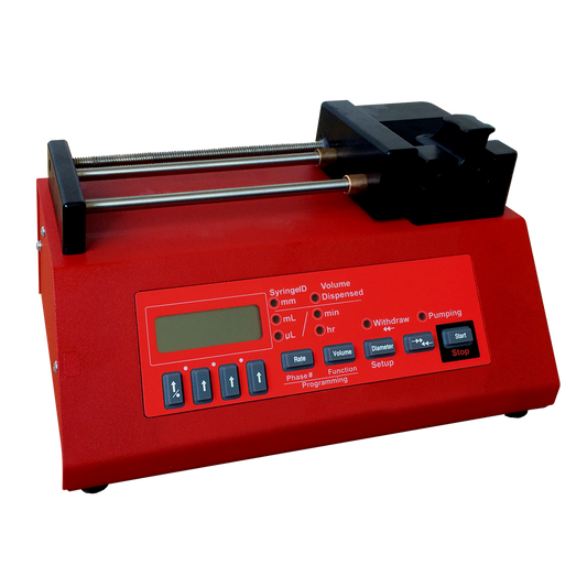 Syringe pump for small or big syringes up to 60 mL.