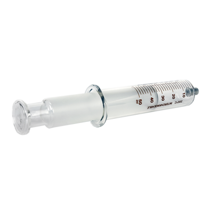 Fully glass syringe with Luer Lock Male connector