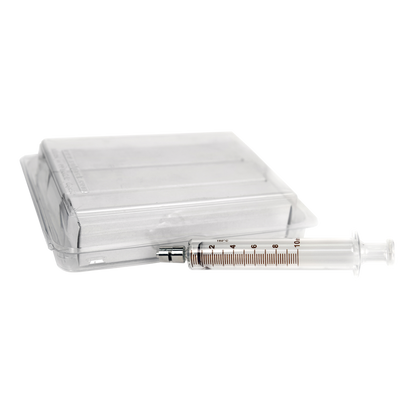 Fully glass syringe with Luer Lock Male connector